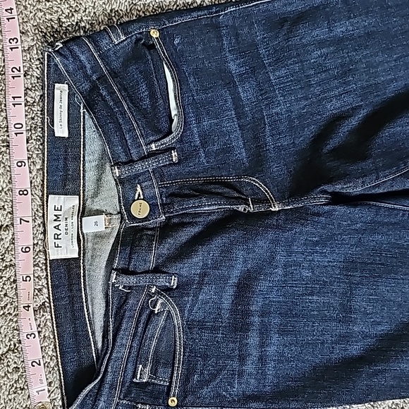 STUNNING FRAME DARK SKINNY LE SKINNY DE JEANNE JEANS - Picture 4 of 13